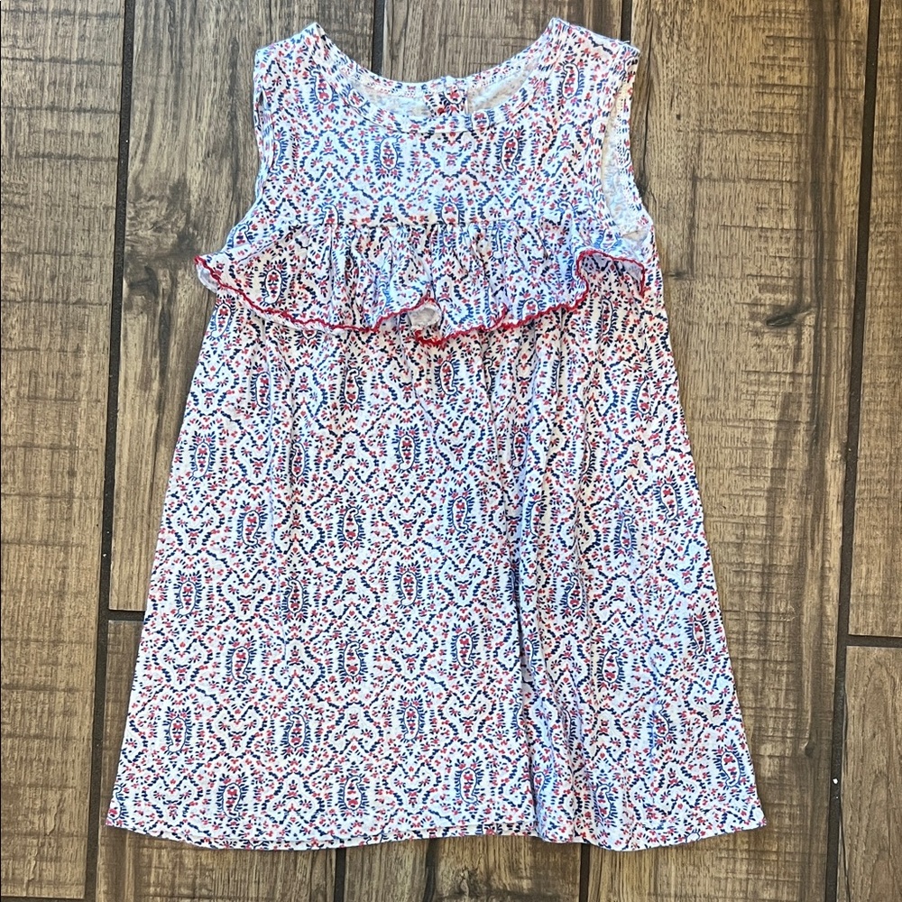 Forever Young Red and White Patterned Kids Dress